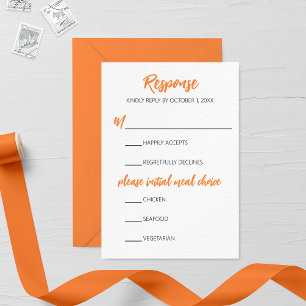 Carte RSVP de mariage minimaliste Chrysanthemum