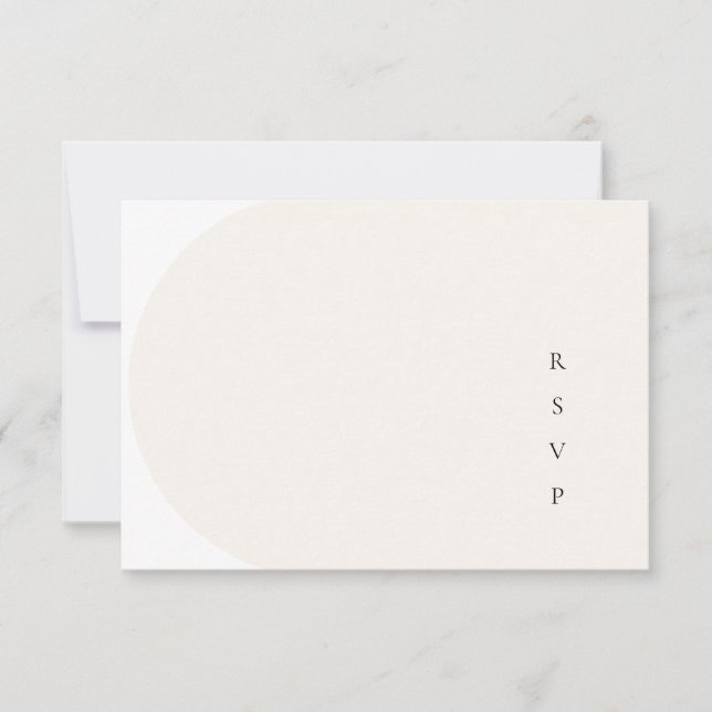 Carte RSVP de mariage minimaliste d'arc moderne (Devant)