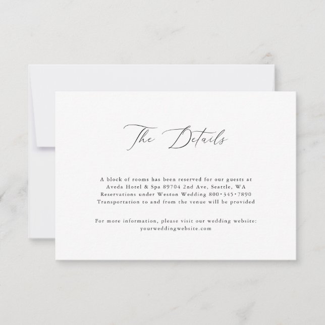 Carte RSVP de mariage minimaliste moderne (Devant)