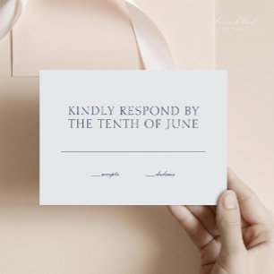 Carte RSVP de mariage minimaliste Typographie mo