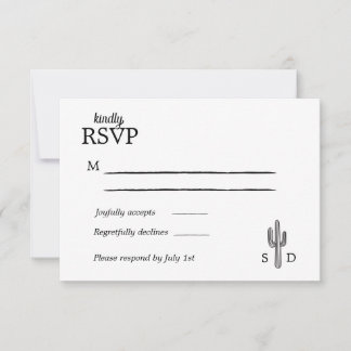 Carte RSVP de mariage occidental vintage