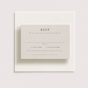 Carte RSVP de mariage paysager formelle Parker