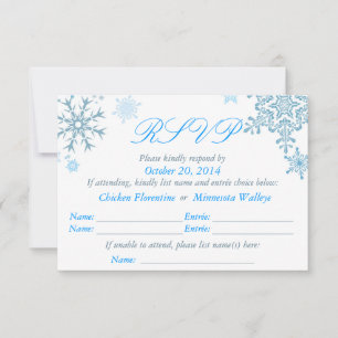 Carte RSVP de mariage pour faucilles de neige (Mal