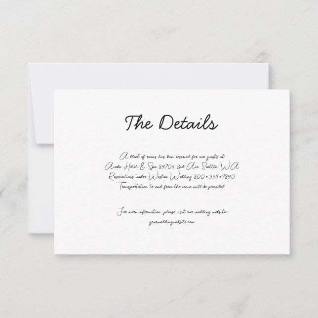 Carte RSVP de mariage pour gâteau à main fantaisie (Devant)