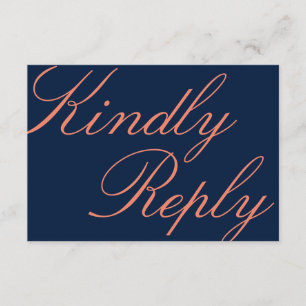 Carte RSVP de mariage pour la calligraphie marine 