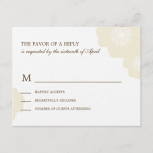 Carte RSVP de mariage pour les pavots modernes - a