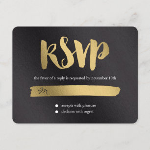 Carte RSVP de Mariage Promesse brillante