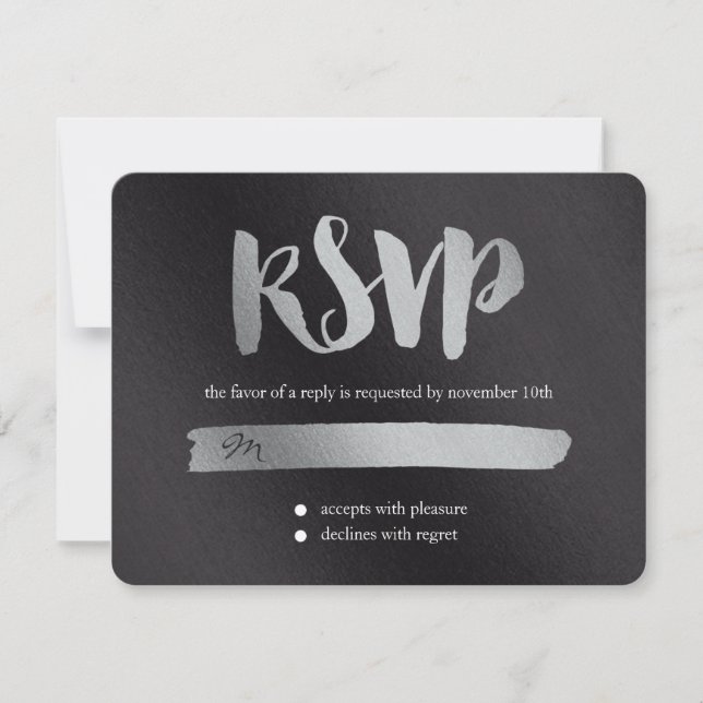 Carte RSVP de Mariage Promesse brillante (Devant)
