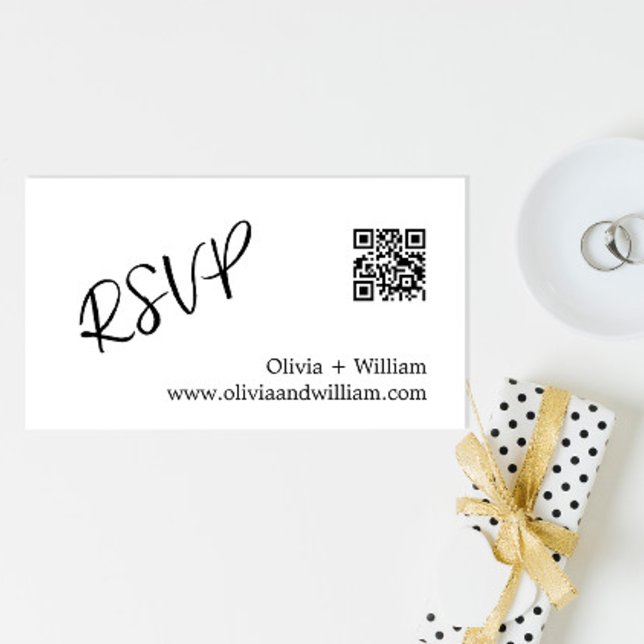 Carte RSVP de mariage QR moderne (Créateur téléchargé)