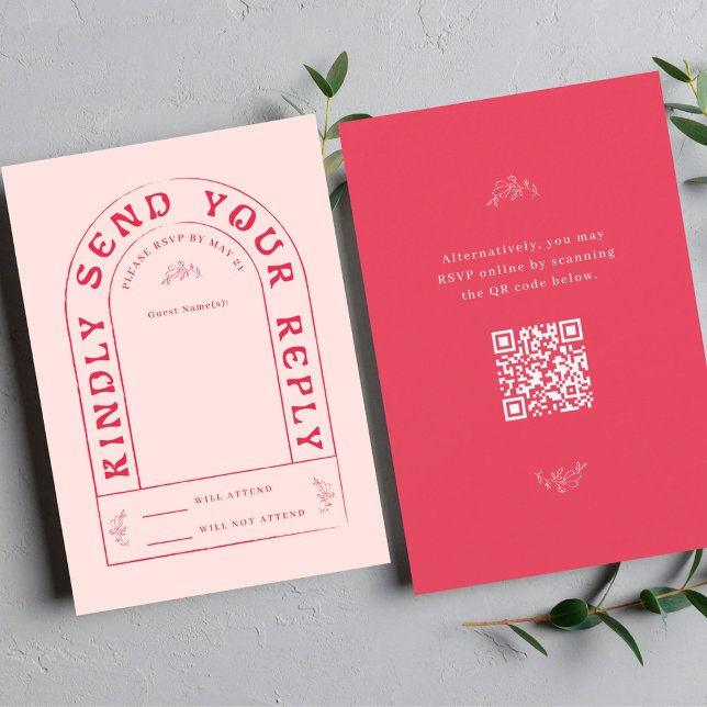 Carte RSVP de mariage San Miguel avec code QR (Créateur téléchargé)