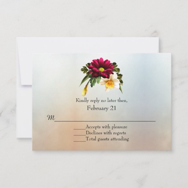 Carte RSVP de mariage Spring Blooms (Devant)