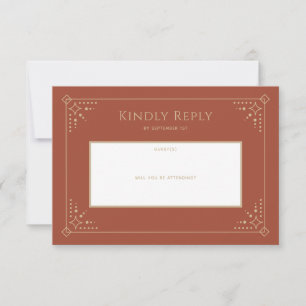 Carte RSVP de mariage Stardust