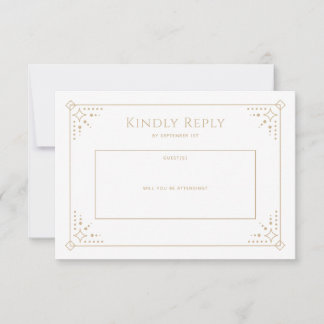 Carte RSVP de mariage Stardust