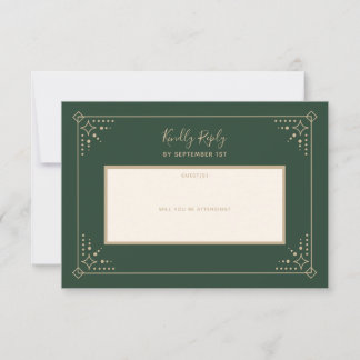Carte RSVP de mariage Stardust