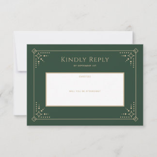 Carte RSVP de mariage Stardust