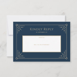 Carte RSVP de mariage Stardust