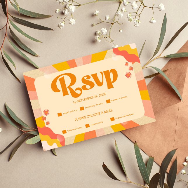 Carte RSVP de mariage Super rose et or (Créateur téléchargé)