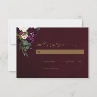 Carte RSVP de mariage ton bijou