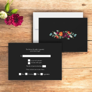 Carte rsvp de mariage traditionnel moody néerlanda