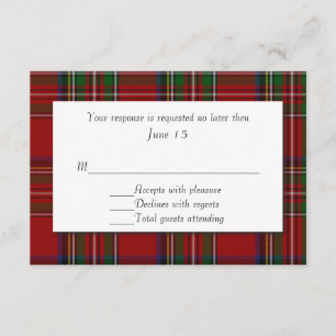Carte RSVP de mariage traditionnelle de Royal Stew