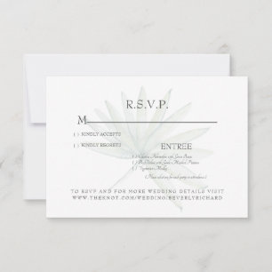 Carte RSVP de mariage tropical