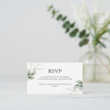 Carte RSVP de mariage verdoyante espagnole