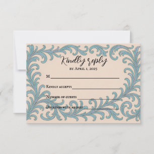 Carte RSVP de mariage Vow Iridescente