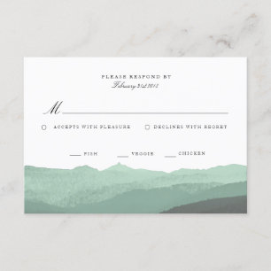 Carte RSVP de Mountain Watercolor