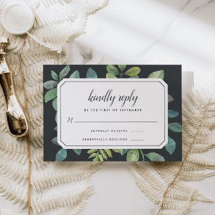 Carte RSVP de nuit Botanica