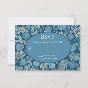 Carte RSVP de peinture d'aquarelle florissante
