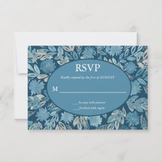 Carte RSVP de peinture d'aquarelle florissante