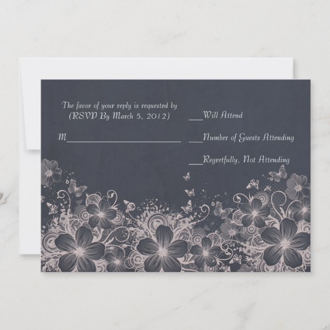 Carte RSVP de printemps romantique de luxe (Devant)