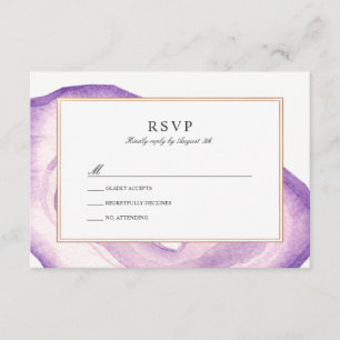 Carte RSVP de tranche d'aquarelle Lavande