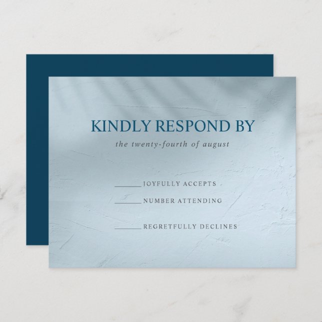 Carte RSVP d'eau et de glace élémentaire (Devant / Derrière)