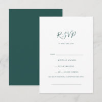 Carte RSVP Demande de Chanson Vert foncé