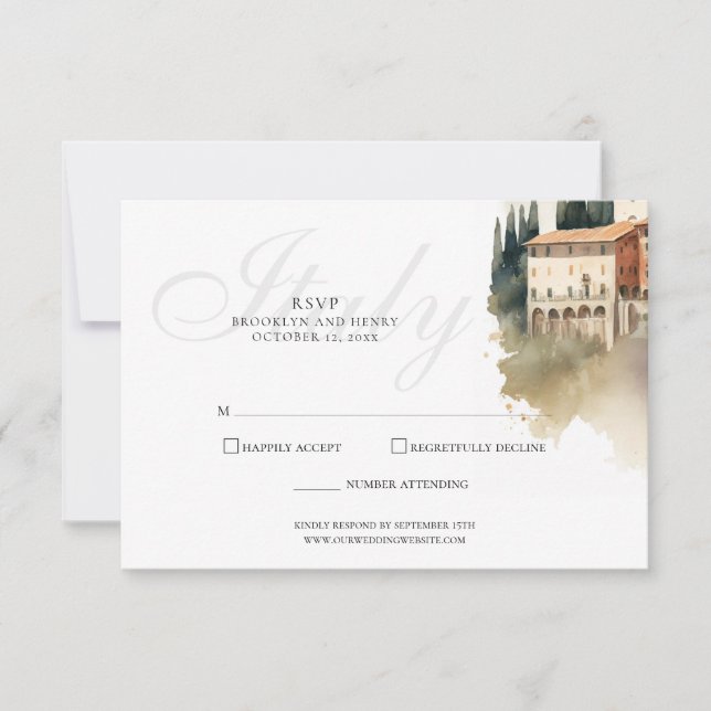 Carte RSVP Destination Mariage (Devant)