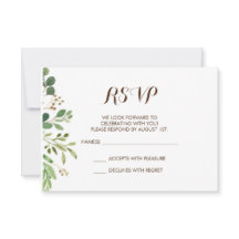 Carte RSVP d'invitation de mariage avec cadre de v