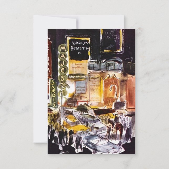 Carte RSVP District Théâtre NYC ~Fun to Personnali (Devant)