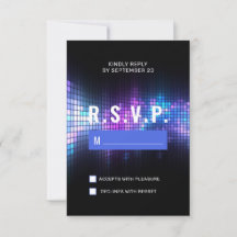 Carte RSVP DJ Techno Dance Party Bar Mitzvah