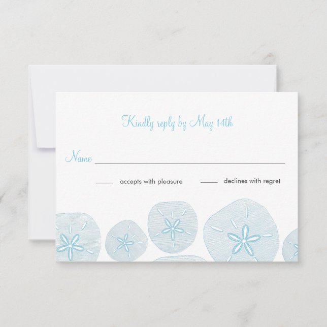 Carte RSVP Dollar Sand Illustration Vintage (Devant)