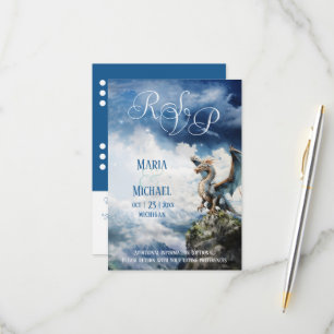 Carte RSVP Dragon Celtique Imaginaire