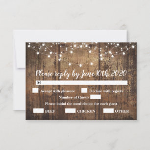 Carte RSVP du boîtier mariage