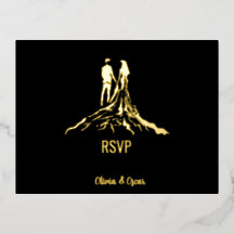 carte rsvp du mariage royal Foil