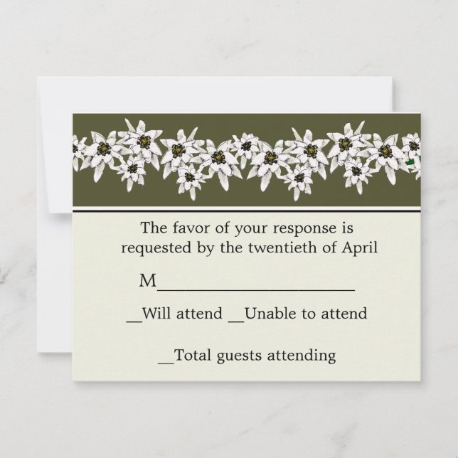 Carte RSVP Edelweiss (Devant)