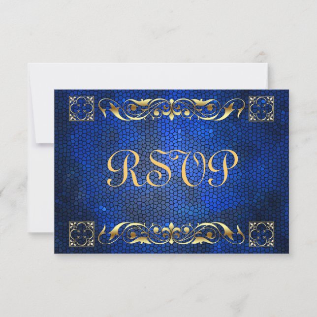 Carte RSVP Empereur en verre bleu (Devant)