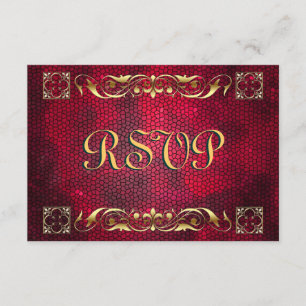Carte RSVP Empereur en verre rouge