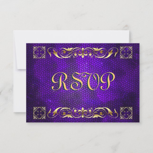 Carte RSVP Empereur en verre violet (Devant)