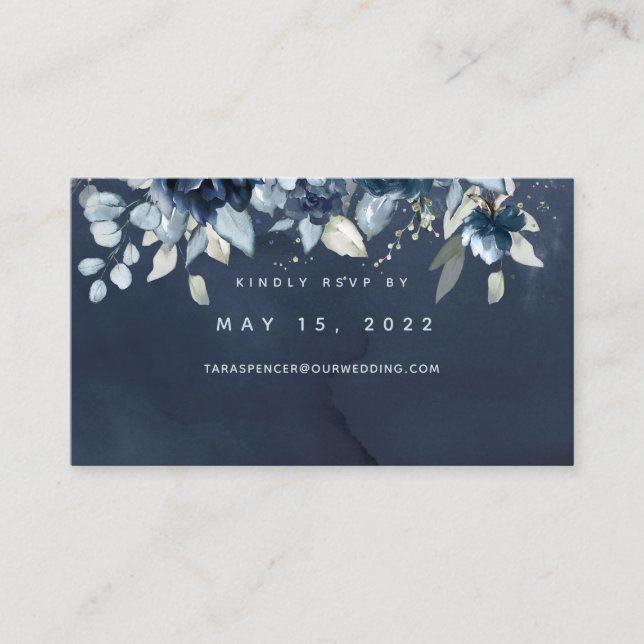 Carte RSVP en cascade du Mariage Rose en ligne (Devant)
