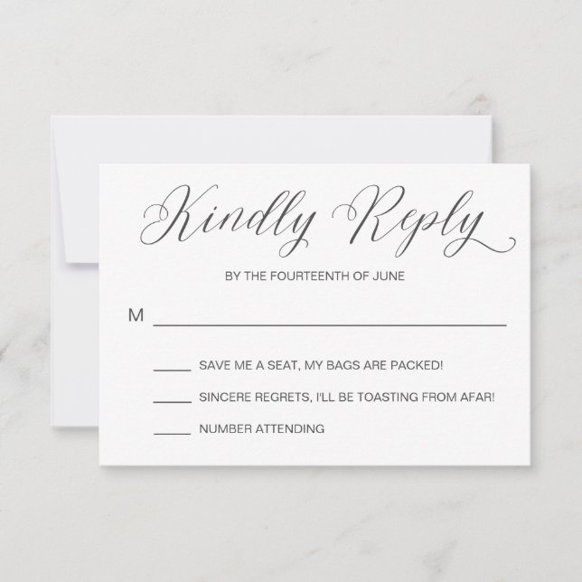 Carte RSVP Faire-part de mariage Watercolor (Devant)