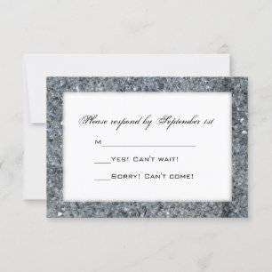 Carte RSVP Faux Sparkle Wedding